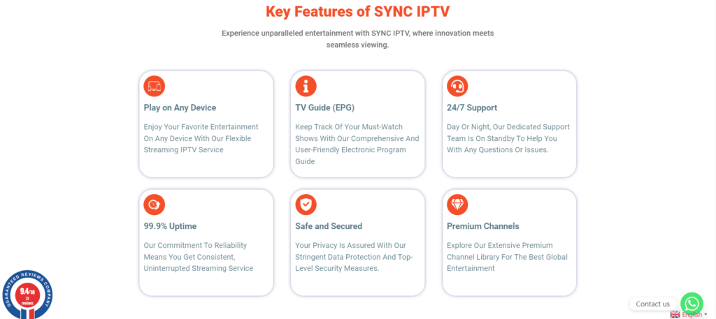 Key Feture of SYNC IPTV & The SYNC IPTV Experience